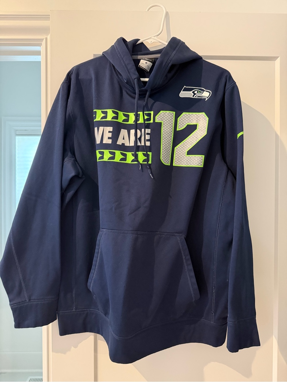 Nike Navy Hoodie with Neon Green Accents